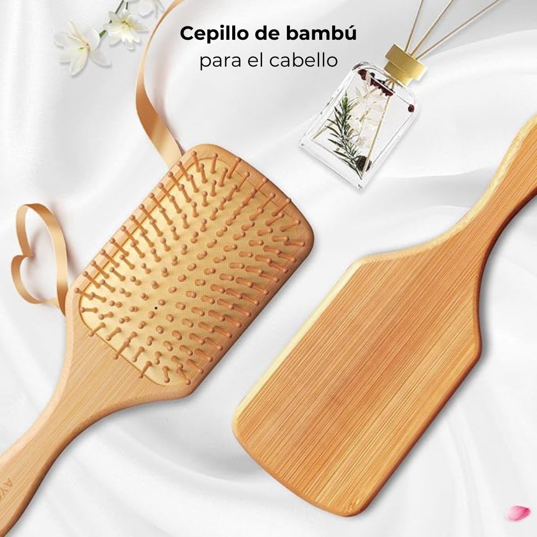 Cepillo de bambú para el cabello