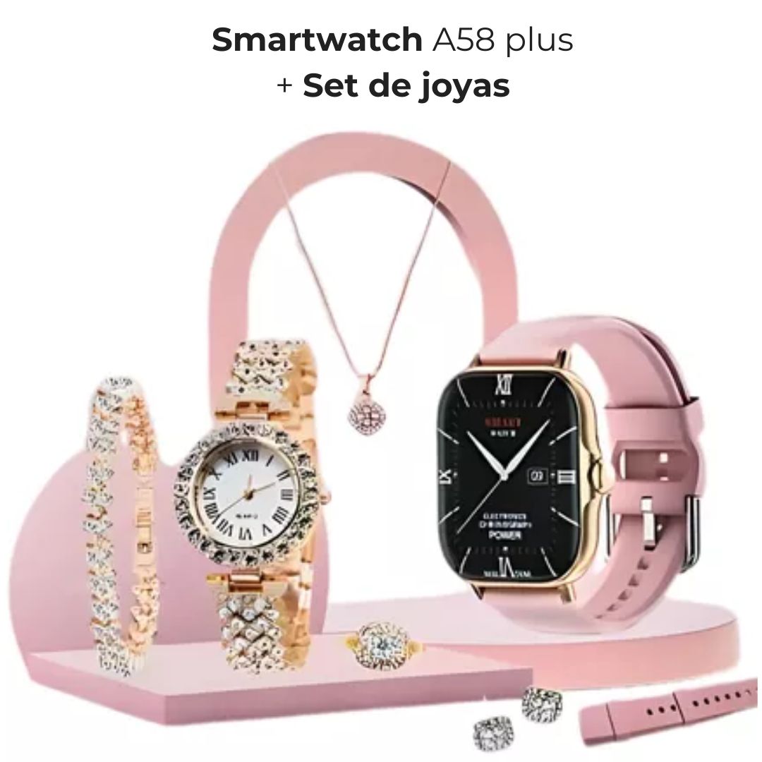 Smartwatch A58 plus + Set de joyas
