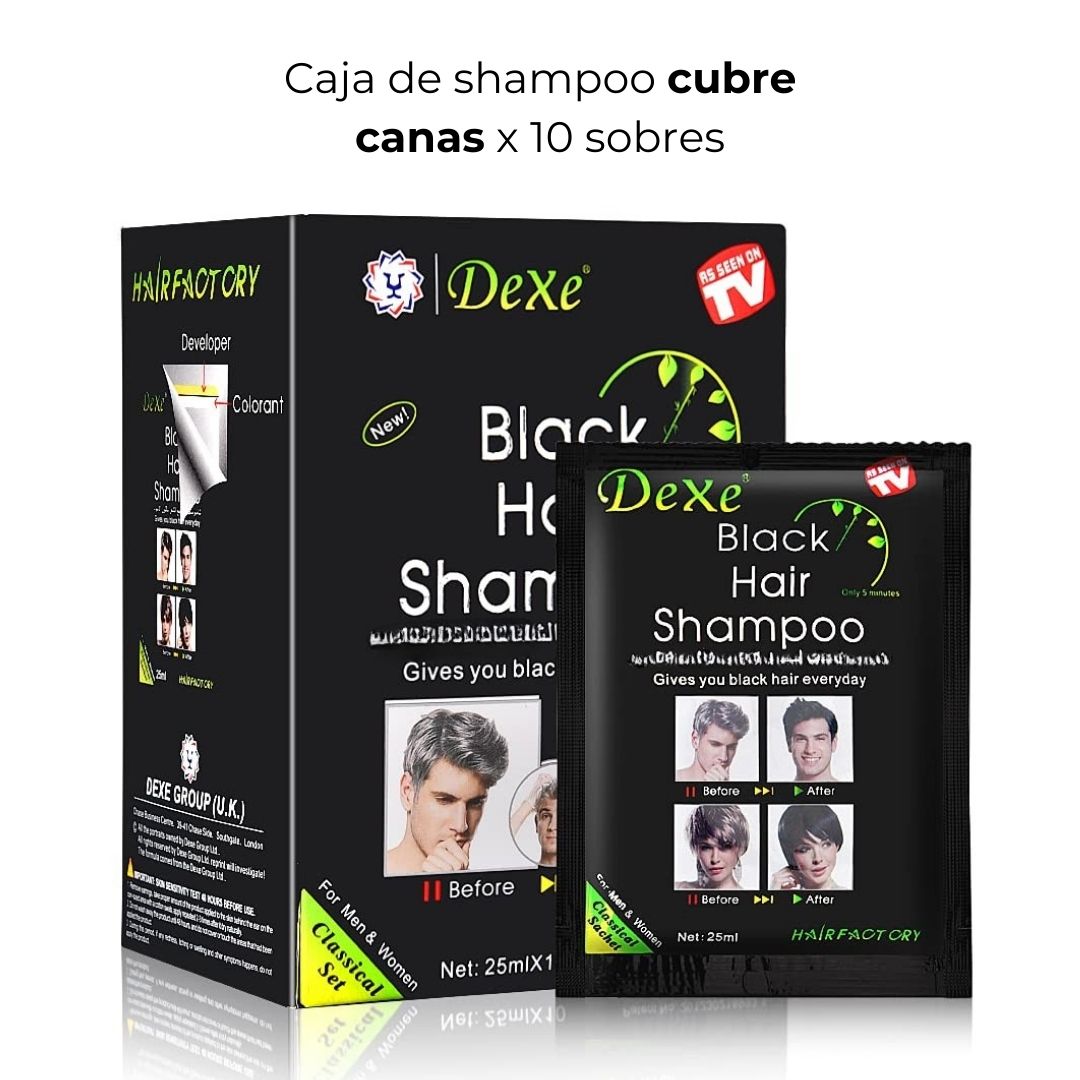 Caja de shampoo cubre canas x 10 sobres