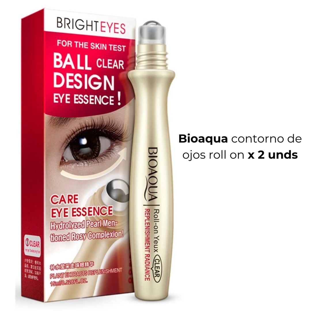 Bioaqua contorno de ojos roll on x 2 unds