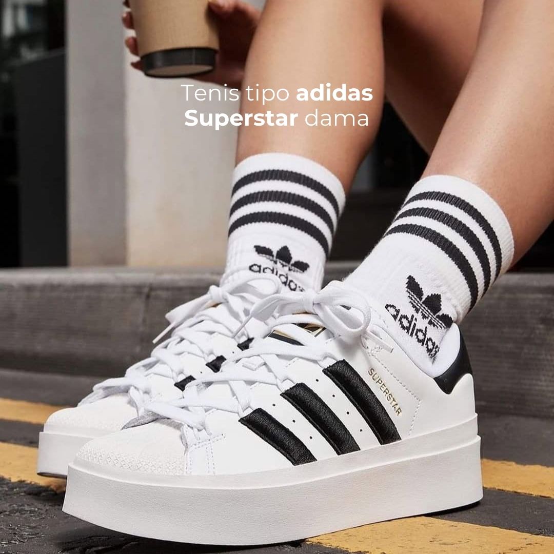 Tenis tipo adidas Superstar dama