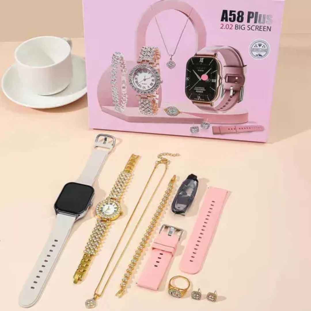 Smartwatch A58 plus + Set de joyas