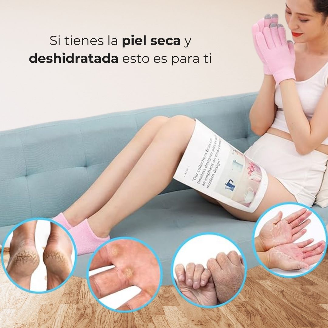 Guantes y medias hidratantes tipo spa