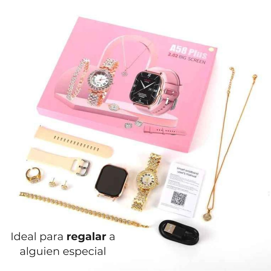 Smartwatch A58 plus + Set de joyas