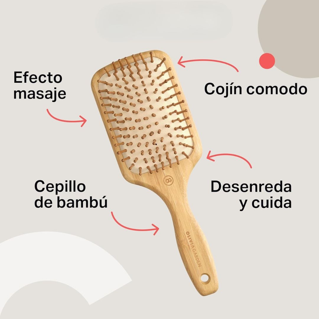 Cepillo de bambú para el cabello