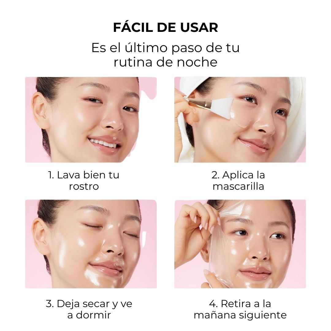 Mascarilla de colágeno orgánico skincare coreano