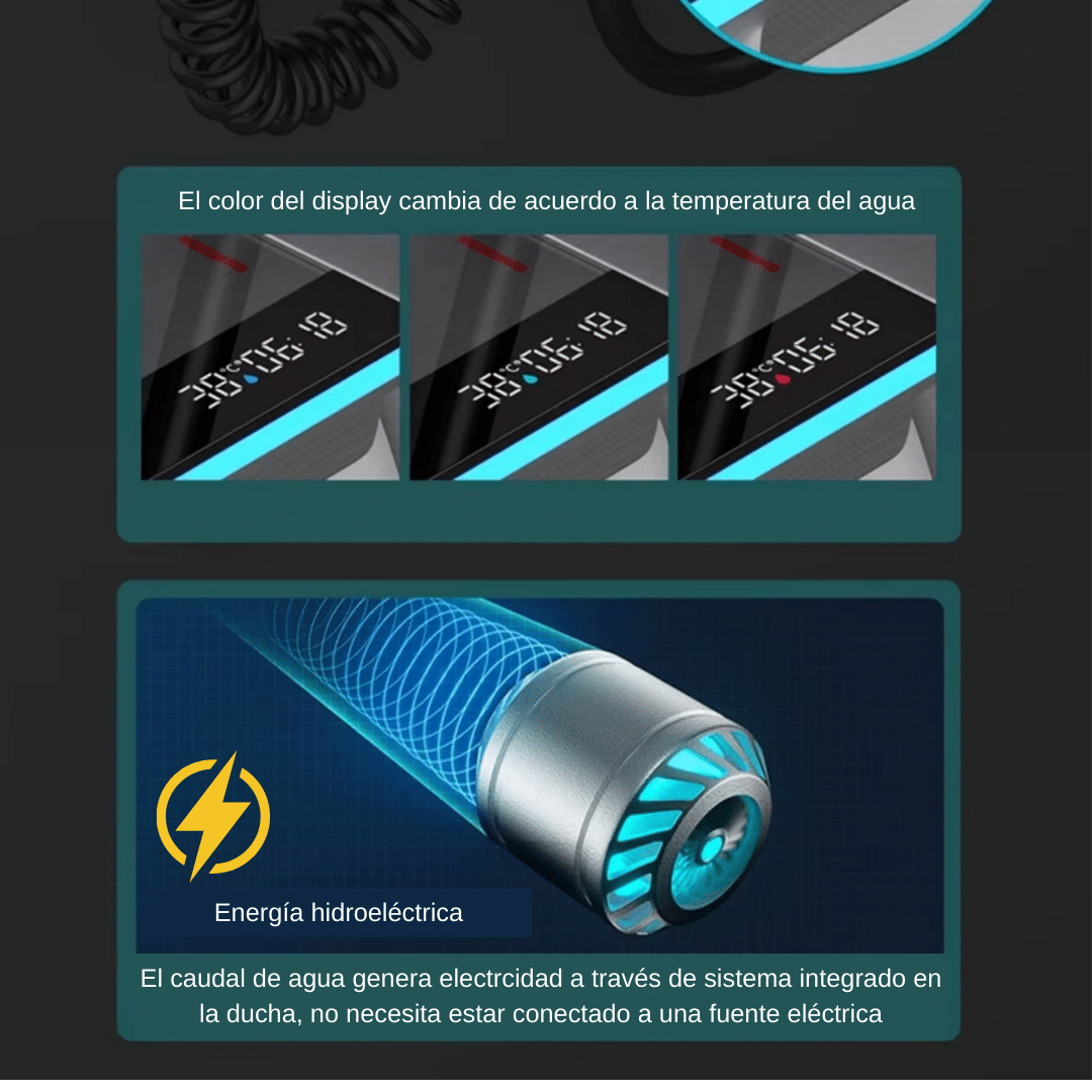 Set de Ducha de Lujo con Control de Temperatura y Iluminación LED🚿✨