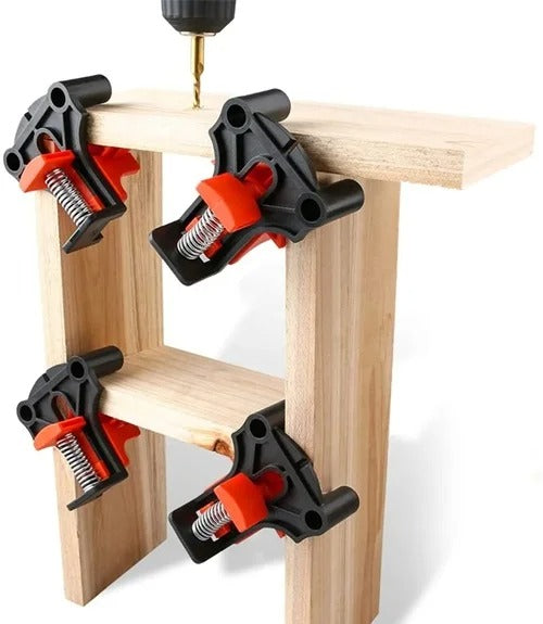 KIT DE ABRAZADERAS DE MADERA PROFESIONAL 90° (4 UNIDADES)🧰