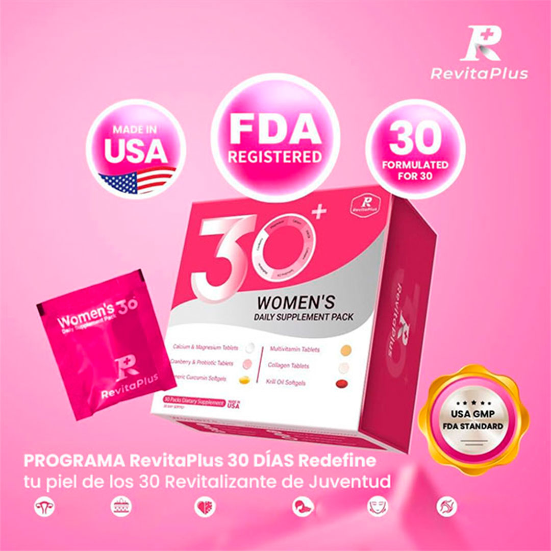 🌸 Revitaplus Multivitamin (30 sobres) — Paquete de Belleza y Bienestar Femenino ✨Tu Aliado Natural Durante la Menopausia ✨