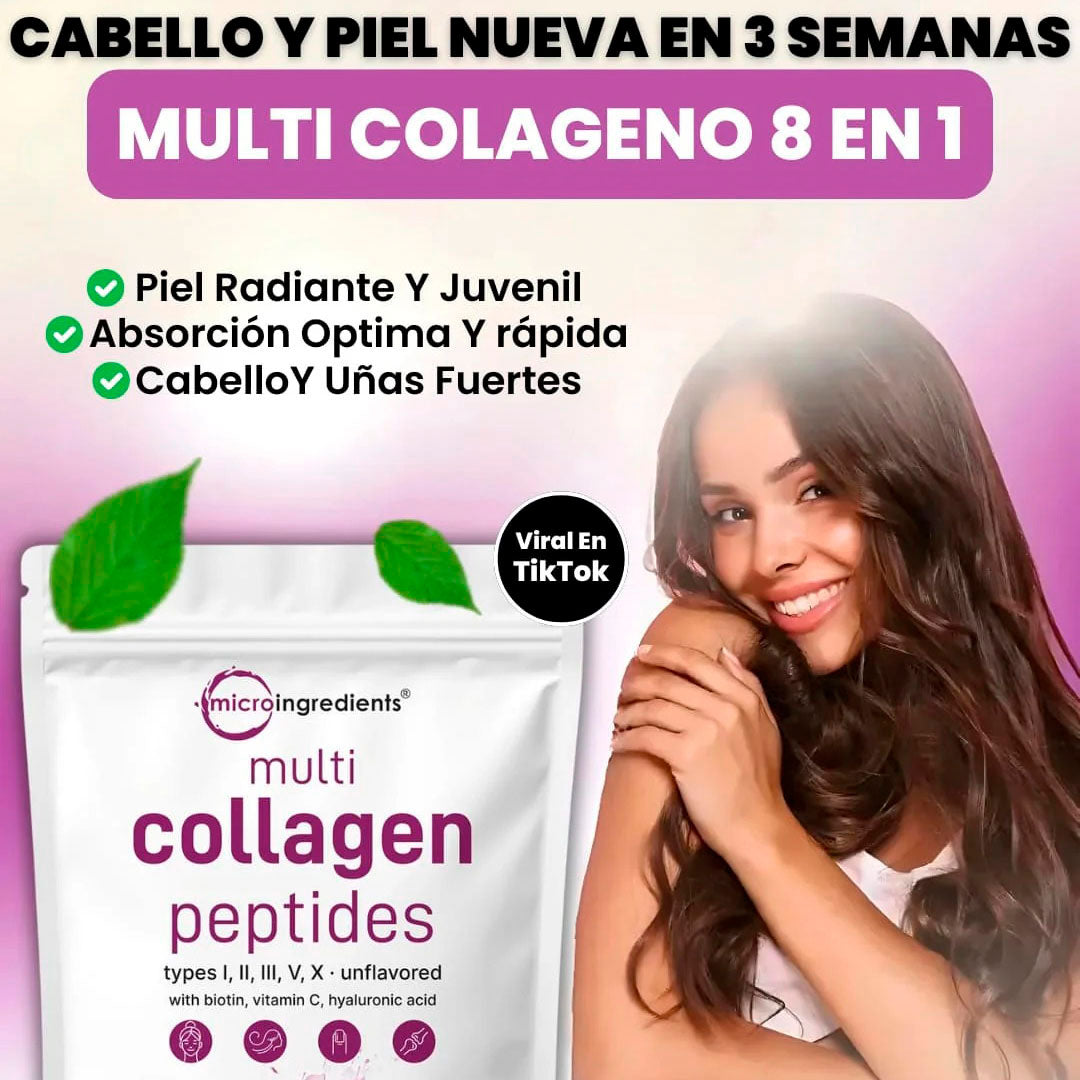 🟣Multi Collagen Peptides✨Colágeno Multiacción para Piel, Cabello y Articulaciones✨