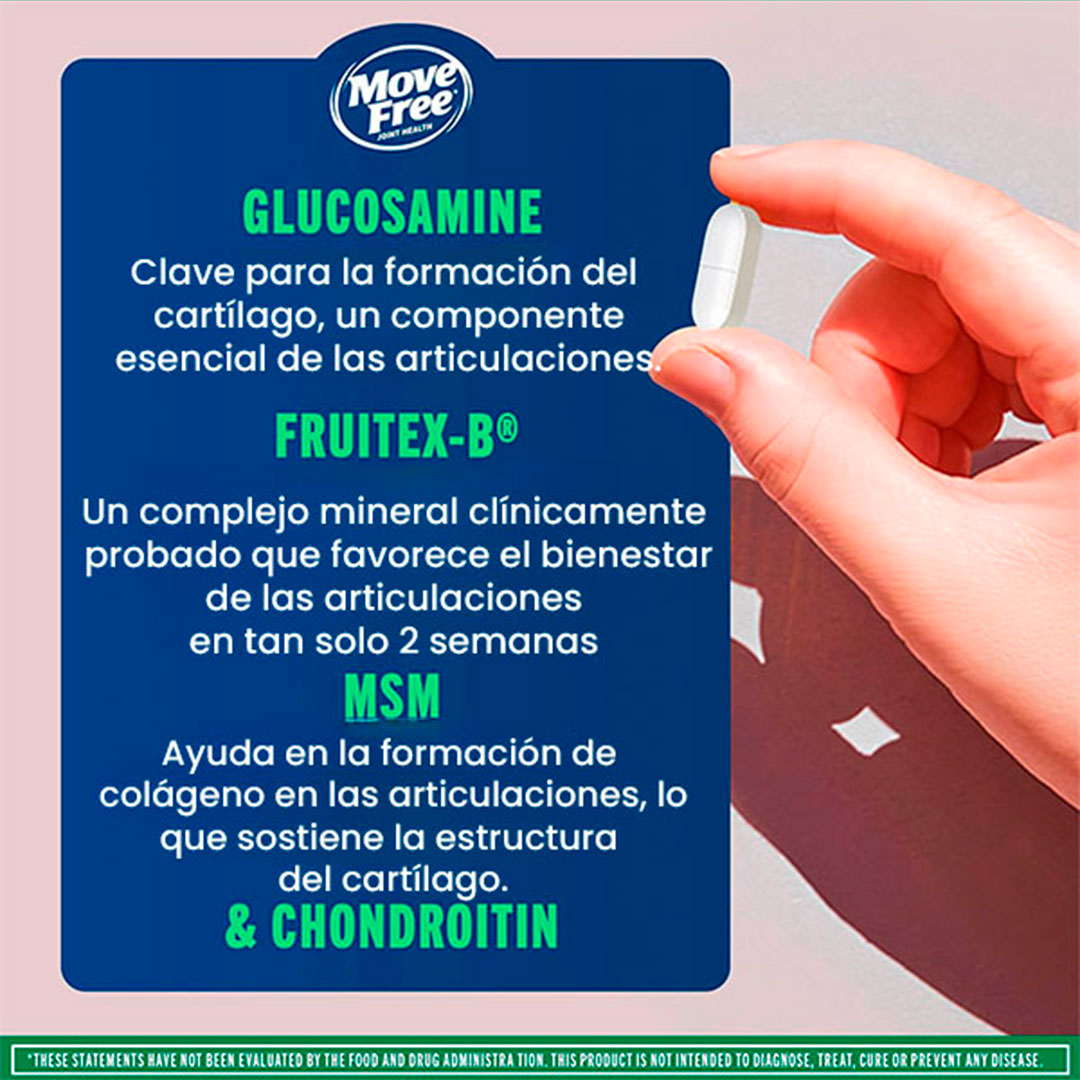 🔵Move Free MSM 1500 mg X120 CÁPSULAS con Glucosamina y Condroitina Soporte Avanzado para Articulaciones Activas 🏃♀️
