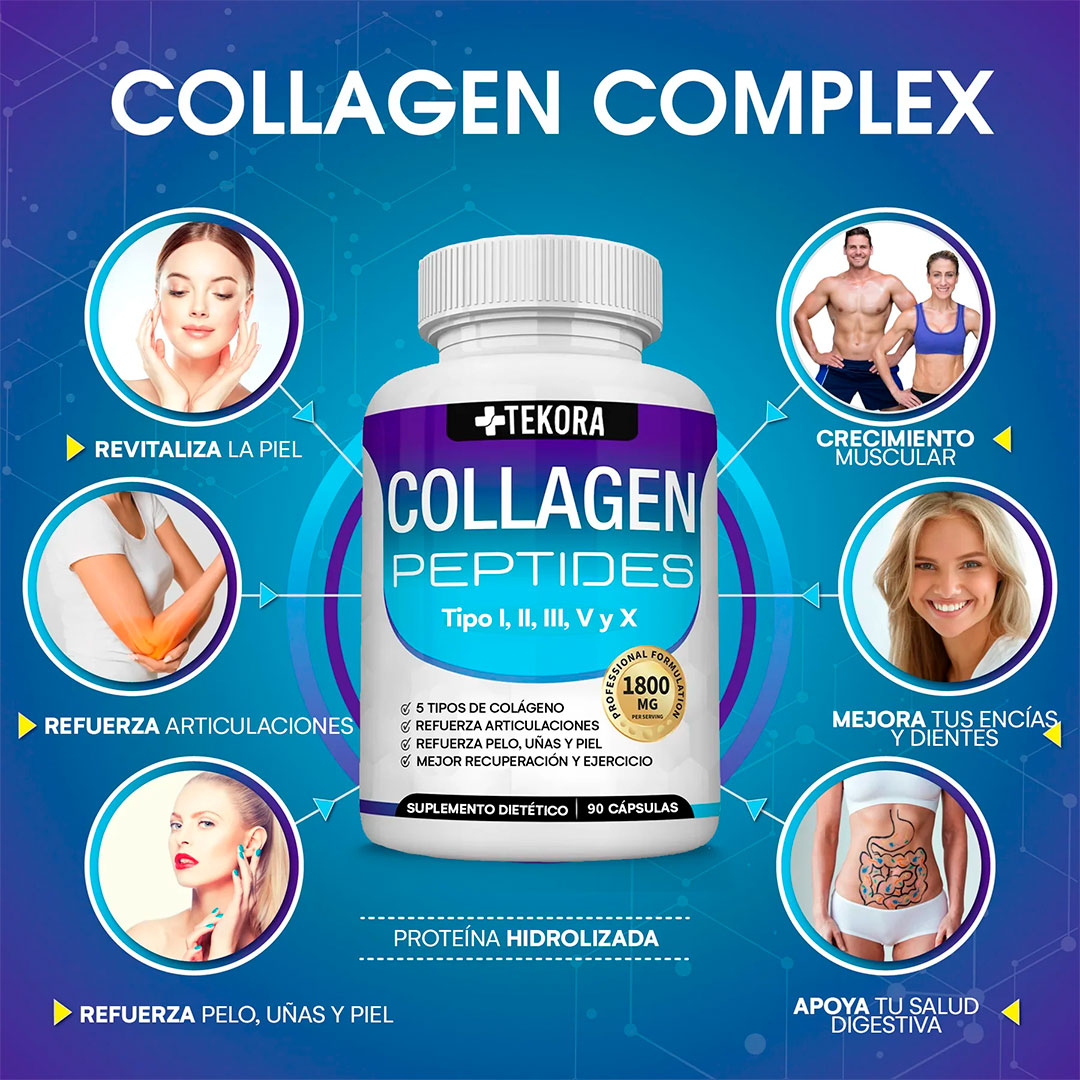 💙 Colágeno 100% Puro Anti-Edad – Fórmula Profesional✨Rejuvenece Tu Piel, Fortalece Tu Cuerpo, Recupera Tu Confianza ✨