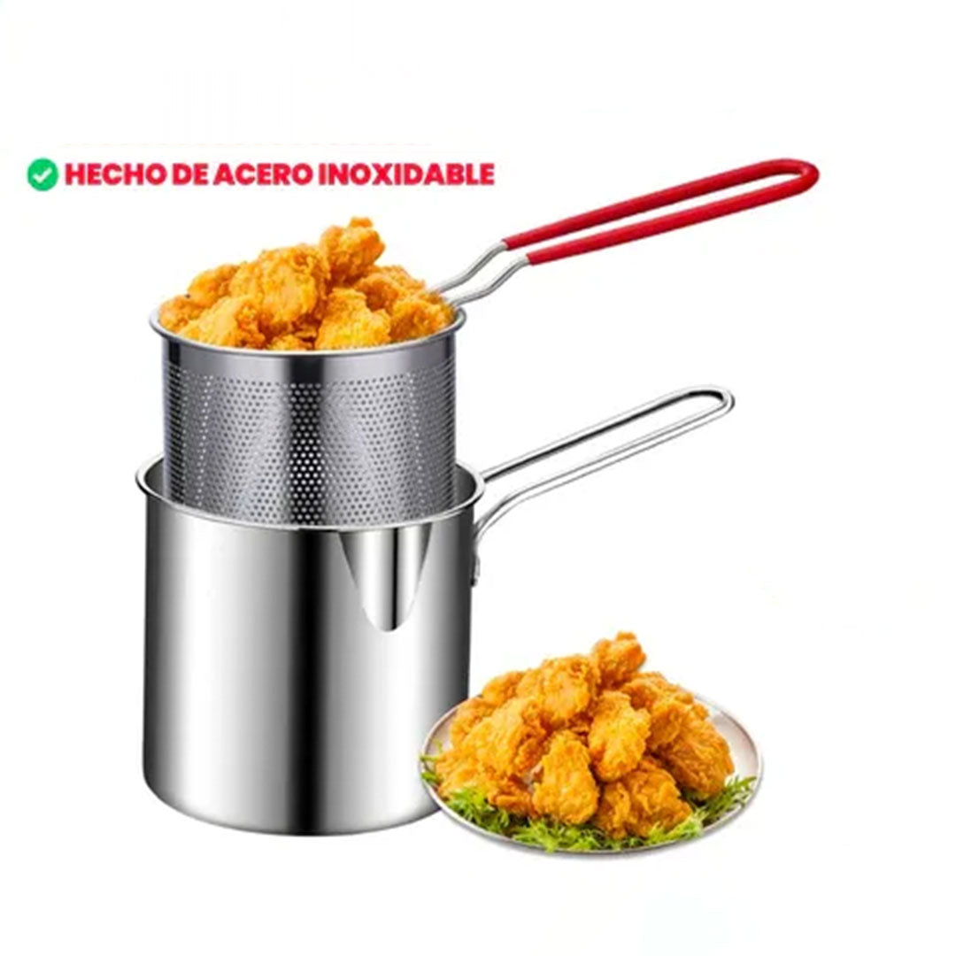 Olla Freidora de Acero Inoxidable PRO – Crocancia Perfecta sin Complicaciones🍟🍲