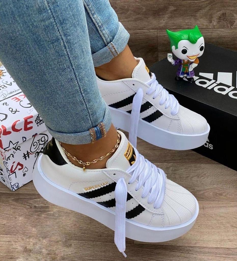 Tenis tipo adidas Superstar dama