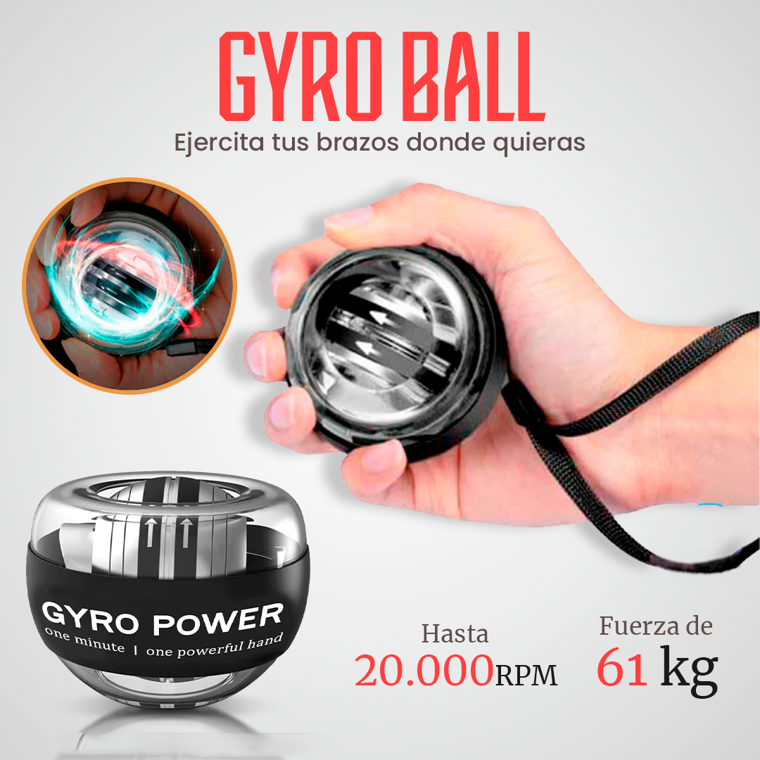 Gyro Ball – Fortalecedor de Brazos, Manos y Muñecas con Tecnología Giroscópica💪🏻