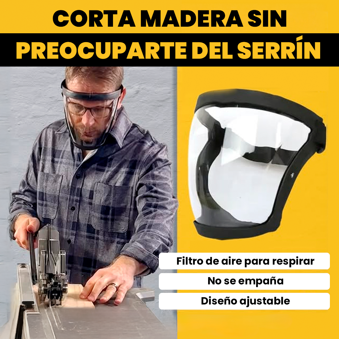 Máscara de Seguridad HD Antiplash – Protección Total Antipolvo y Antiviento🥽🛟
