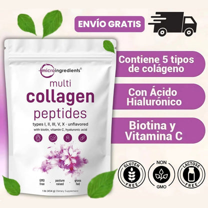🟣Multi Collagen Peptides✨Colágeno Multiacción para Piel, Cabello y Articulaciones✨