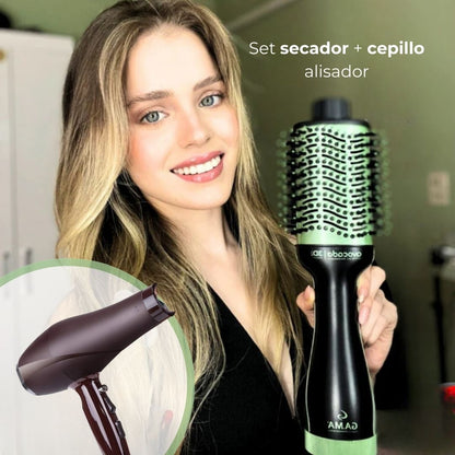 Set secador + cepillo alisador