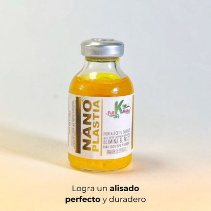 Set de 12 ampollas de nano plastia de 25ml para reparación y alisado del cabello