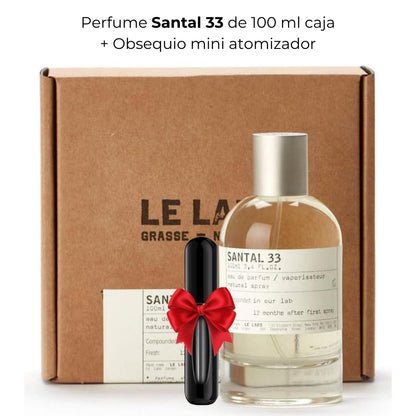 Perfume unisex Santal 33 de 100 ml caja + Obsequio mini atomizador