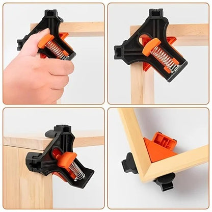 KIT DE ABRAZADERAS DE MADERA PROFESIONAL 90° (4 UNIDADES)🧰