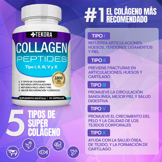 💙 Colágeno 100% Puro Anti-Edad – Fórmula Profesional✨Rejuvenece Tu Piel, Fortalece Tu Cuerpo, Recupera Tu Confianza ✨