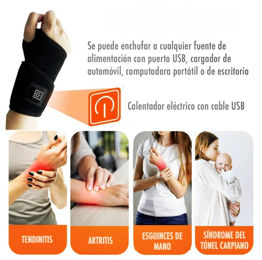 MUÑEQUERA TÉRMICA AJUSTABLE: No dejes que el dolor limite tu vida🔴