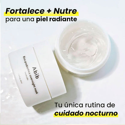 Abib Mascarilla Nocturna de Probióticos de Arroz: 🌾La Mascarilla Coreana que Transforma tu Rostro Mientras Duermes.