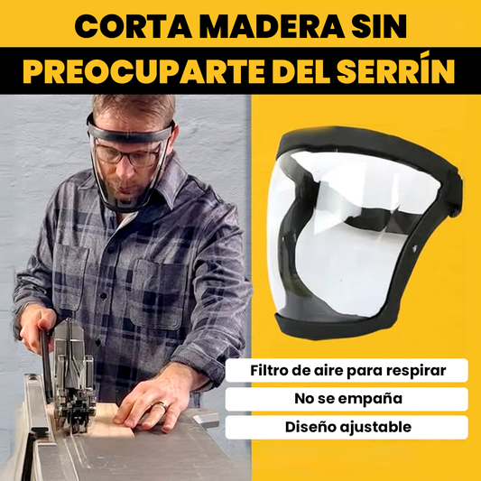 Máscara de Seguridad HD Antiplash – Protección Total Antipolvo y Antiviento🥽🛟