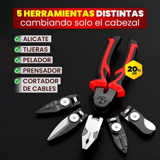 Alicate Multifunción 5 en 1 – Herramienta Compacta para Hombres Todo Terreno🧰