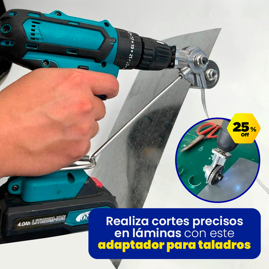 Adaptador de Taladro Corta Lámina PRO – Corte Preciso y Rápido sin Esfuerzo😎
