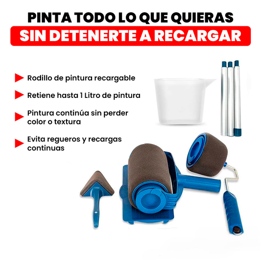 Kit de Rodillo Recargable para Pintar – Paredes Perfectas sin Ensuciar🎨