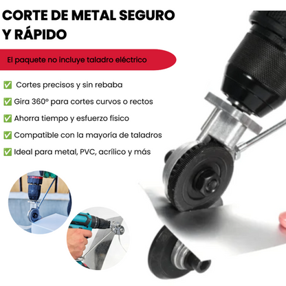 Adaptador de Taladro Corta Lámina PRO – Corte Preciso y Rápido sin Esfuerzo😎